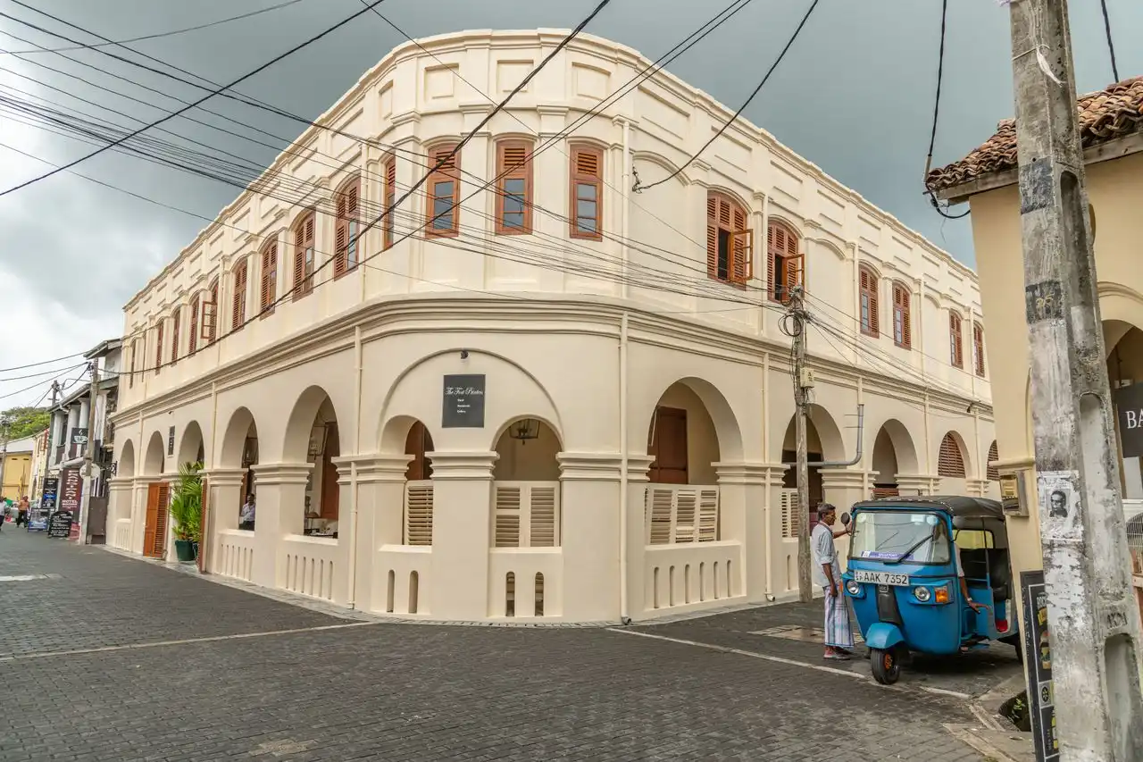Colonial streets and cafés in Galle Sri Lanka