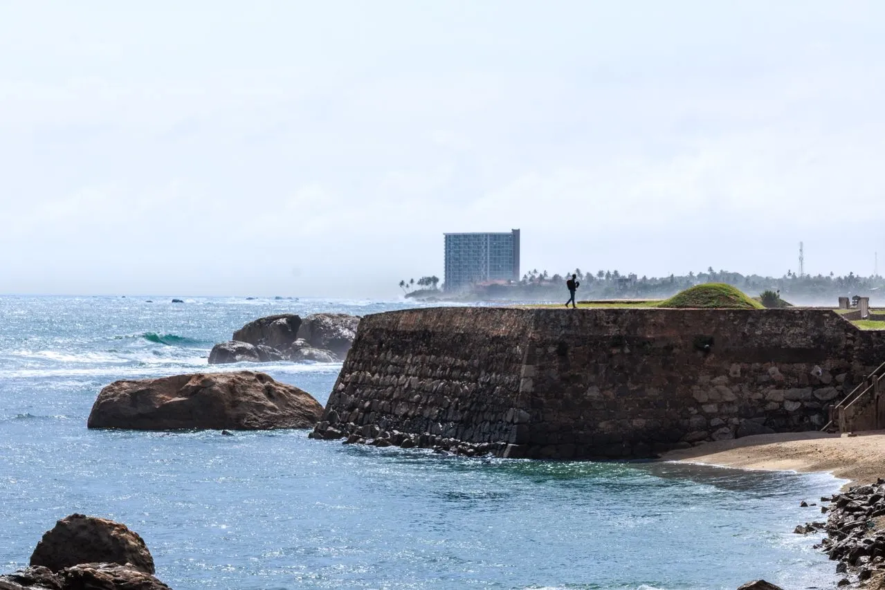 Galle Fort walls overlooking the Indian Ocean