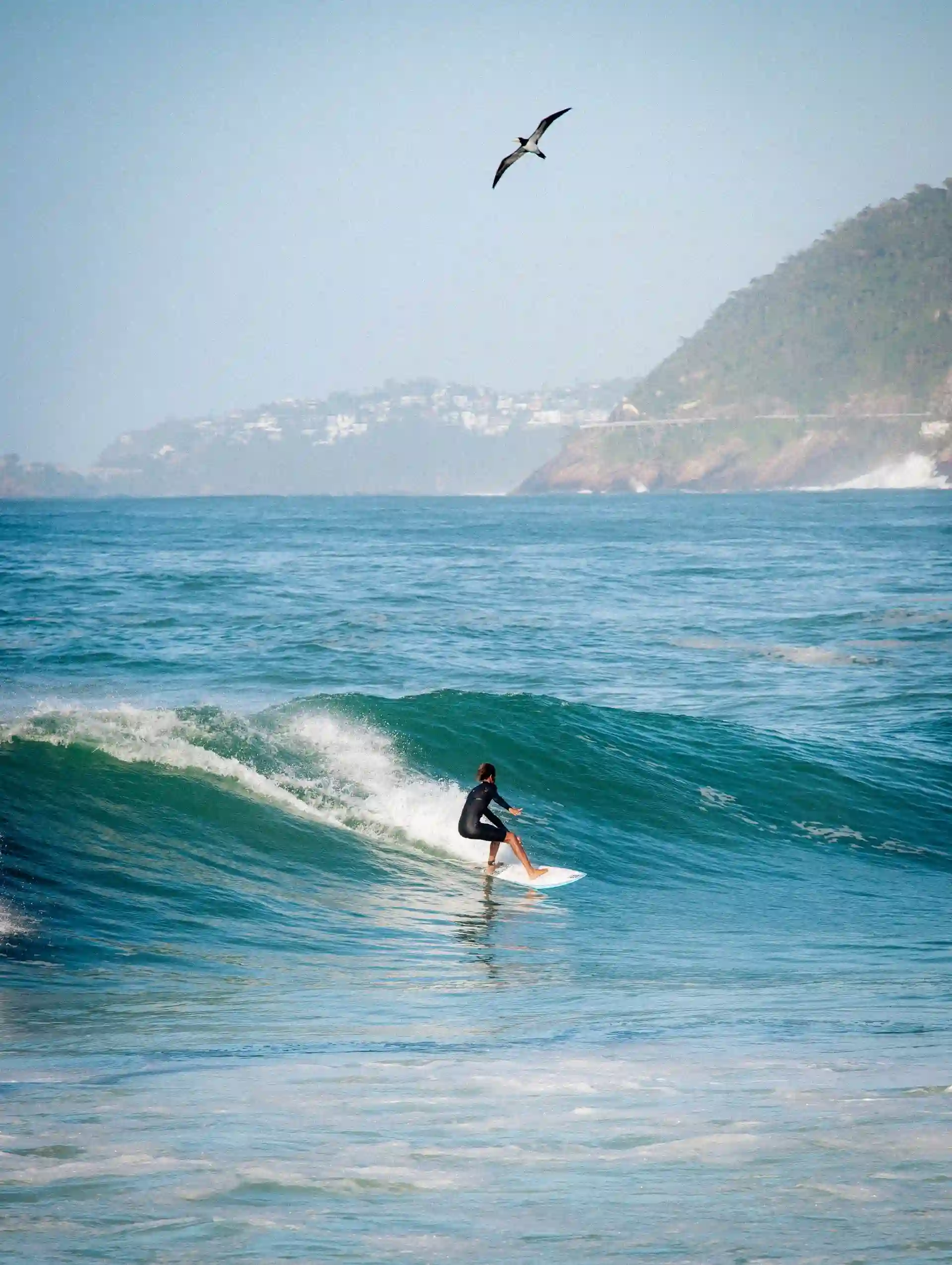Surfer riding a wave at Arugam Bay